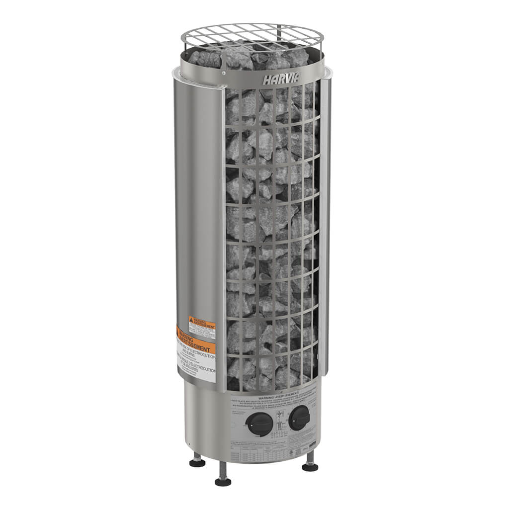 Harvia Cilindro 6 kW with Built-in Controls + Traditional Sauna Stones (5-10 cm, 5 boxes)