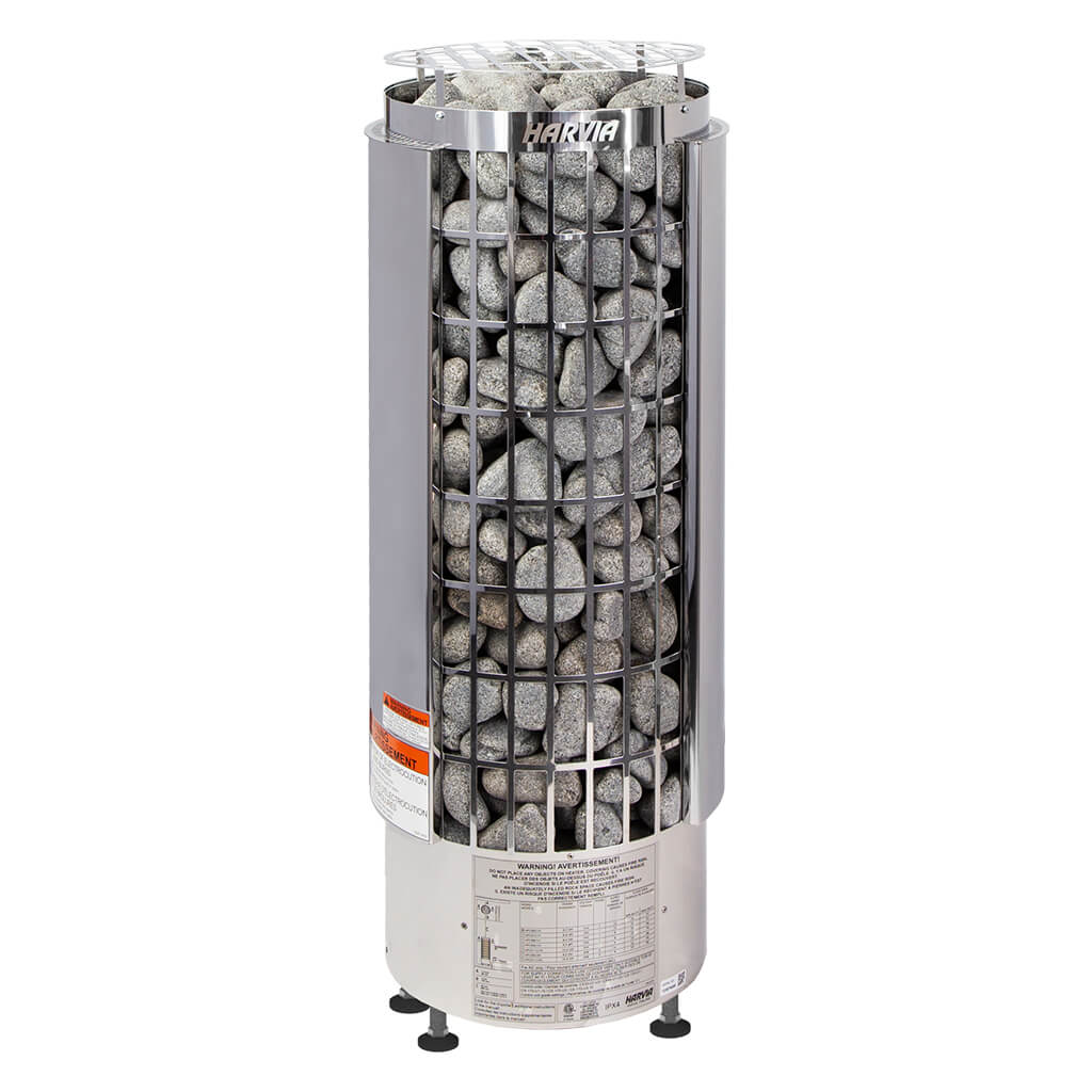 Harvia Cilindro 6 kW with Xenio Wi-Fi Control (CX45-U1-U3-XW) + Traditional Sauna Stones (5-10 cm, 5 boxes)