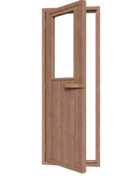 Western Red Cedar Door With Glass Window 700x2040mm