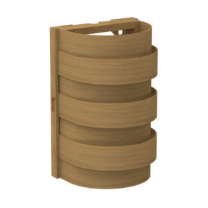 Sauna Light Cover Curved Stripes Cedar